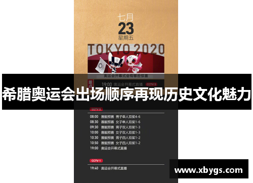 希腊奥运会出场顺序再现历史文化魅力